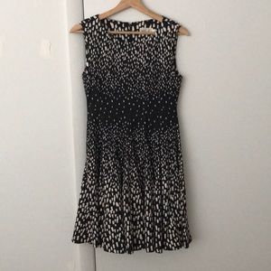 NWOT black and white brushstroke dress